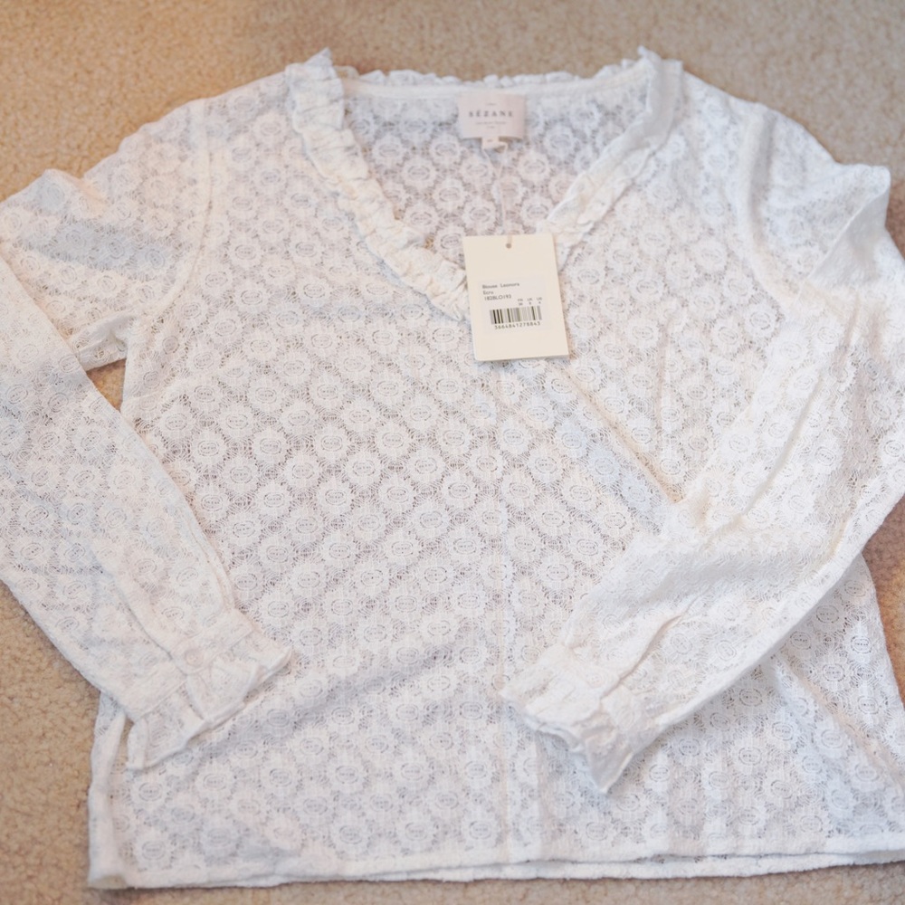 BNWT Sezane Leonora Blouse Size US 4 - Picture 2 of 7